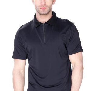 Koszulka polo Zip James Bradley – czarny