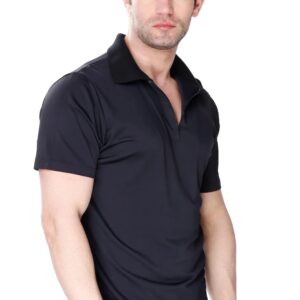 Koszulka polo Zip James Bradley – czarny