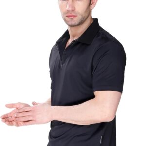 Koszulka polo Zip James Bradley – czarny