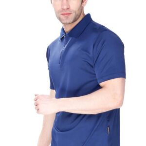 Koszulka polo Zip James Bradley – granatowy