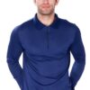 Koszulka Polo Zip long James Bradley – czarny