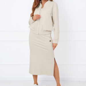 Bluza damska długi rękaw Caro Italian Fashion – beżowy