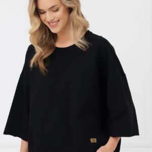 Bluza damska 3/4 rękaw Kaori Italian Fashion – czarny