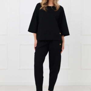 Bluza damska 3/4 rękaw Kaori Italian Fashion – czarny