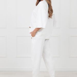 Bluza damska 3/4 rękaw Kaori Italian Fashion – ecru