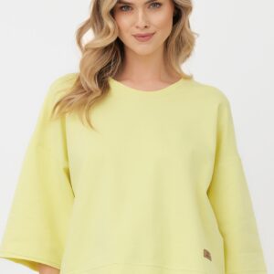 Bluza damska 3/4 rękaw Kaori Italian Fashion – żółty