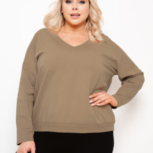 Karina bluza damska długi rękaw Italian Fashion – camelowy