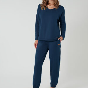 Madri bluza damska długi rękaw Italian Fashion – jeansowy