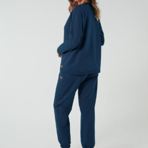 Madri bluza damska długi rękaw Italian Fashion – jeansowy