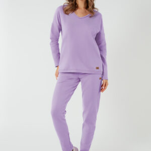 Madri bluza damska długi rękaw Italian Fashion – liliowy