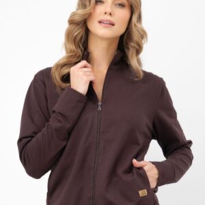 Bluza damska długi rękaw Credo Italian Fashion – brązowy