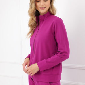 Bluza damska długi rękaw Credo Italian Fashion – jeżynowy
