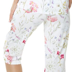 Spodnie Flores Mewa – druk w kwiaty