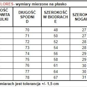 Spodnie Flores Mewa – druk w kwiaty