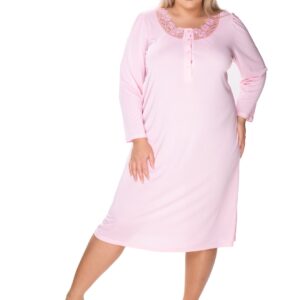 Koszula nocna Antonina Mewa – różowy