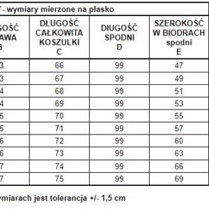 Piżama Kelly Mewa – wzór + kropki