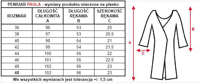 Peniuar Paula Mewa – burgundowy