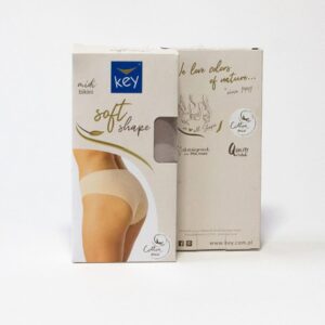Bezszwowe midi bikini z odsłonięta linią pośladków czarne Key – czarny