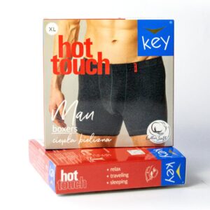 Ciepła bielizna – Hot touch – bokserki męskie Key – khaki