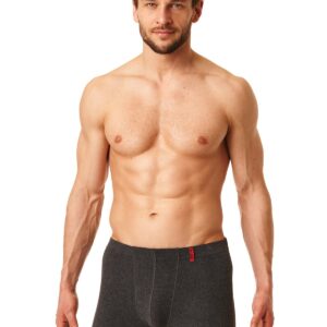 Ciepła bielizna – Hot touch – bokserki męskie Key – szary melanż