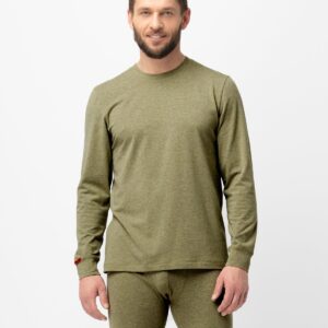 Ciepła bielizna – Hot Touch – Męska koszulka z długim rękawem Key – khaki