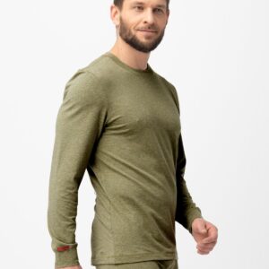 Ciepła bielizna – Hot Touch – Męska koszulka z długim rękawem Key – khaki