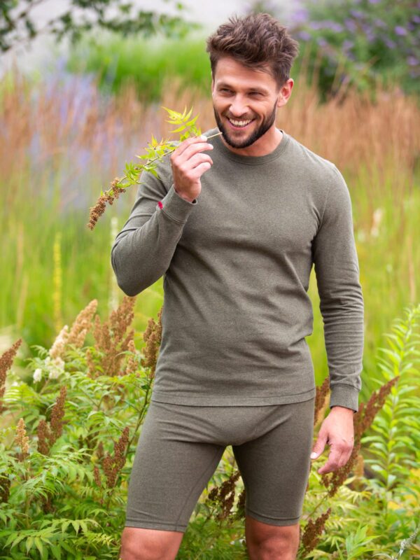 Ciepła bielizna – Hot Touch – Szorty męskie przed kolano Key – khaki