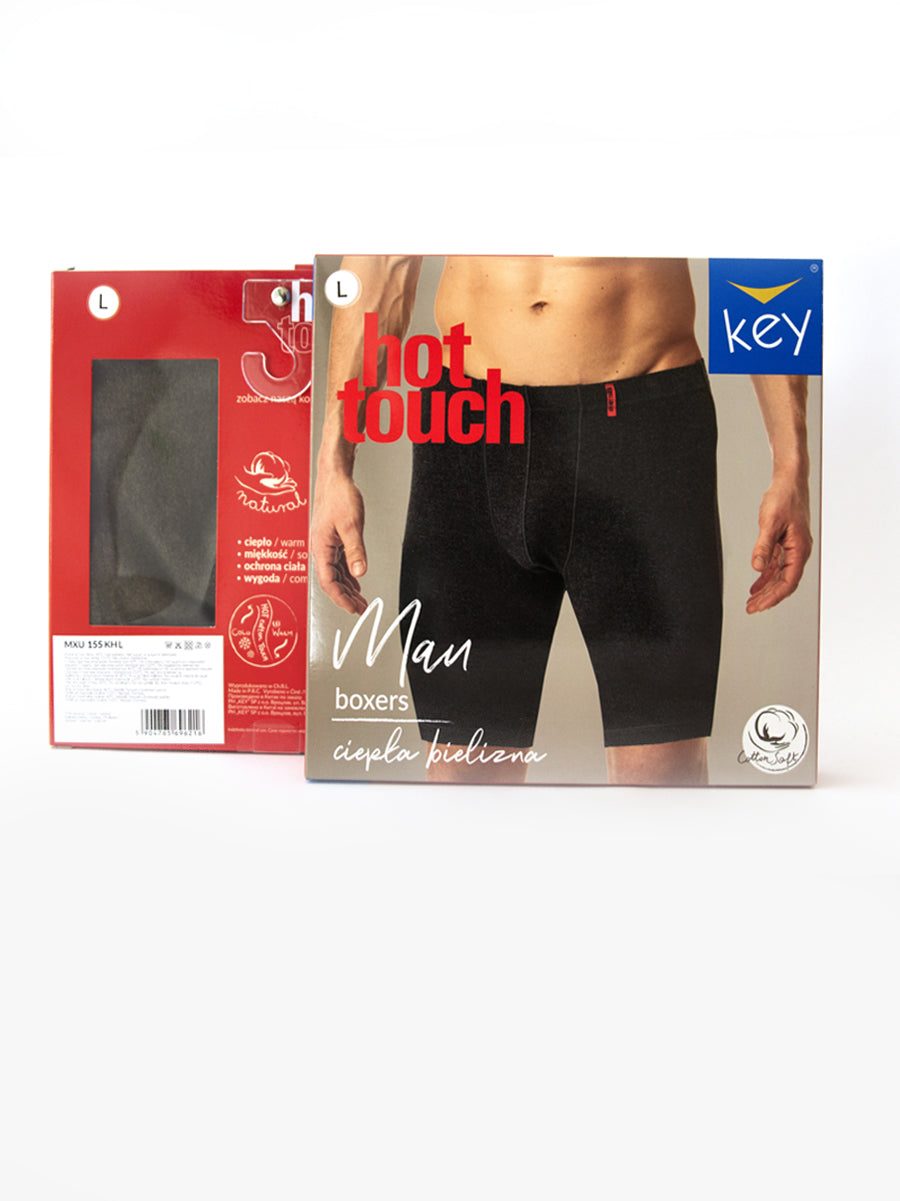 Ciepła bielizna – Hot Touch – Szorty męskie przed kolano Key – khaki