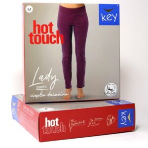 Ciepłe spodnie hot touch Key – fuksja melanż