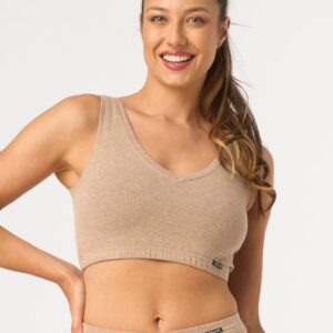 Ciepły top bez koronki hot touch Key – karmel