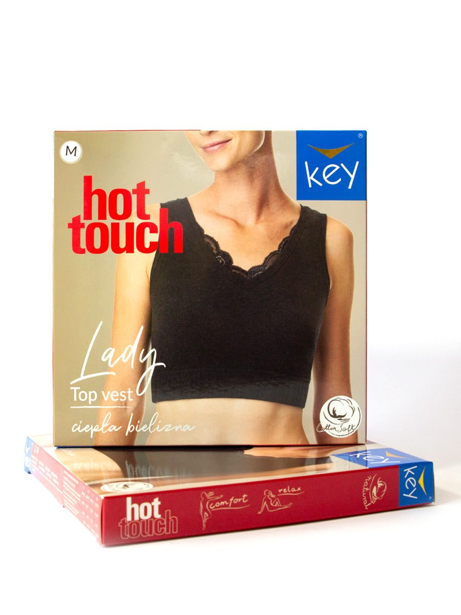 Ciepły top Hot Touch Key – czarny
