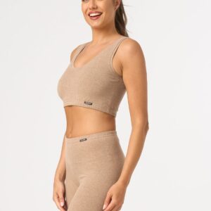 Długie gładkie szorty Hot Touch Key – karmelowy melanż