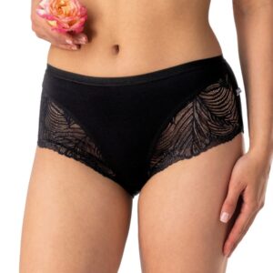 Eleganckie midi bikini z koronką 2 szt. Key – czarne