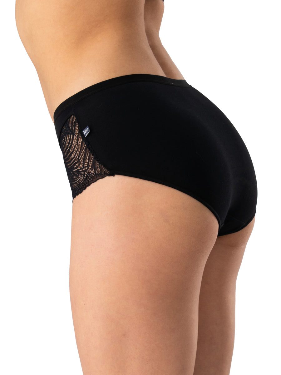 Eleganckie midi bikini z koronką 2 szt. Key – czarne