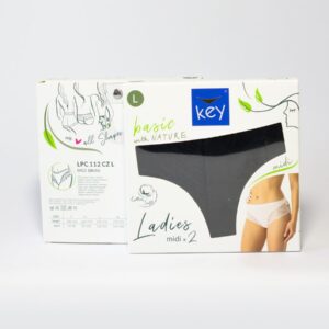 Eleganckie midi bikini z koronką 2 szt. Key – czarne