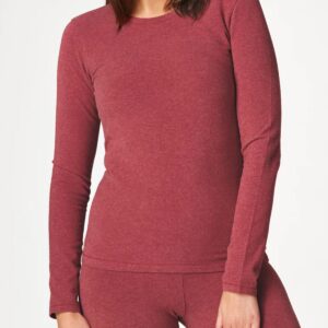 Koszulka Hot Touch z długim rękawem Key – bordowy melanż