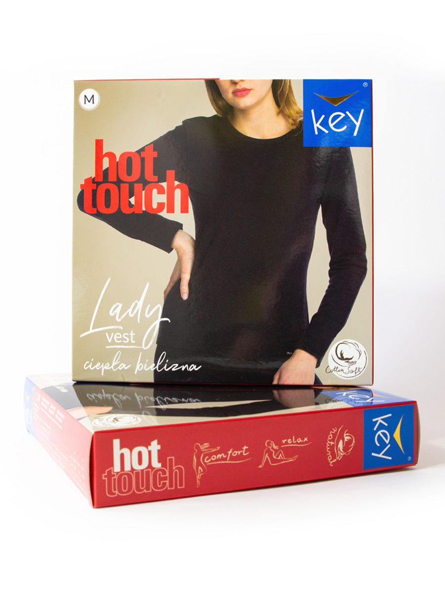 Koszulka Hot Touch z długim rękawem Key – bordowy melanż