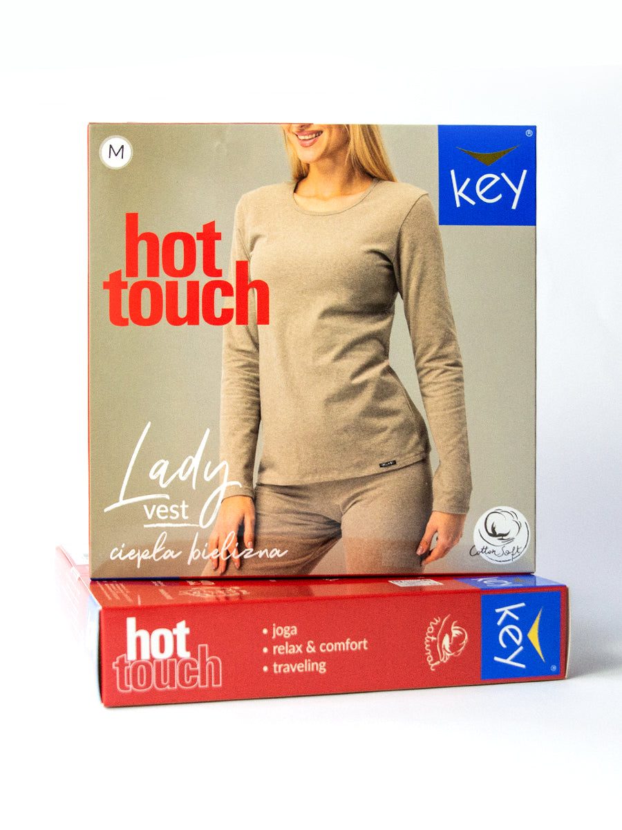 Koszulka Hot Touch z długim rękawem Key – czarny melanż
