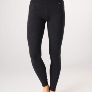Legginsy Hot Touch z elastyczna gumką RIB Key – czarny melanż