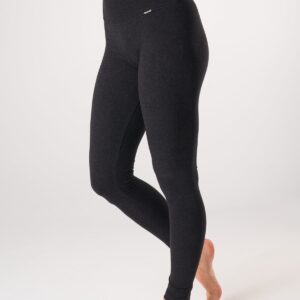 Legginsy Hot Touch z elastyczna gumką RIB Key – czarny melanż