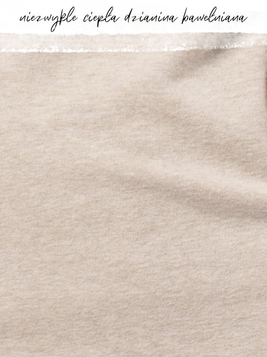 Legginsy Hot Touch z wąską gumką w pasie Key – beżowy melanż