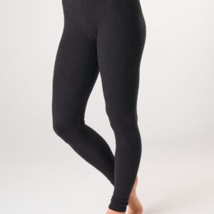 Legginsy Hot Touch z wąską gumką w pasie Key – czarny melanż