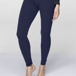 Legginsy Hot Touch z wąską gumką w pasie Key – granatowy melanż