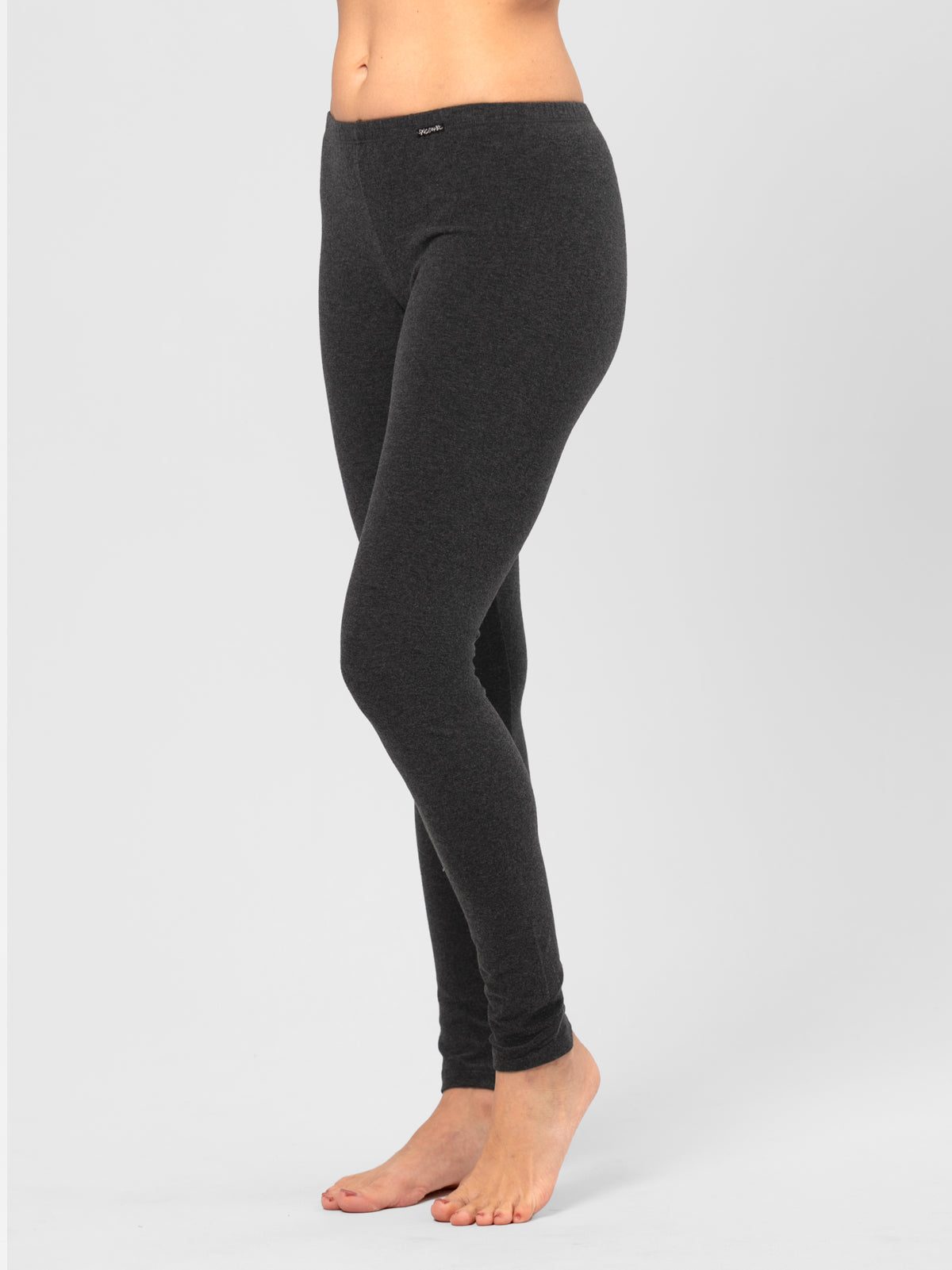 Legginsy Hot Touch z wąską gumką w pasie Key – szary melanż
