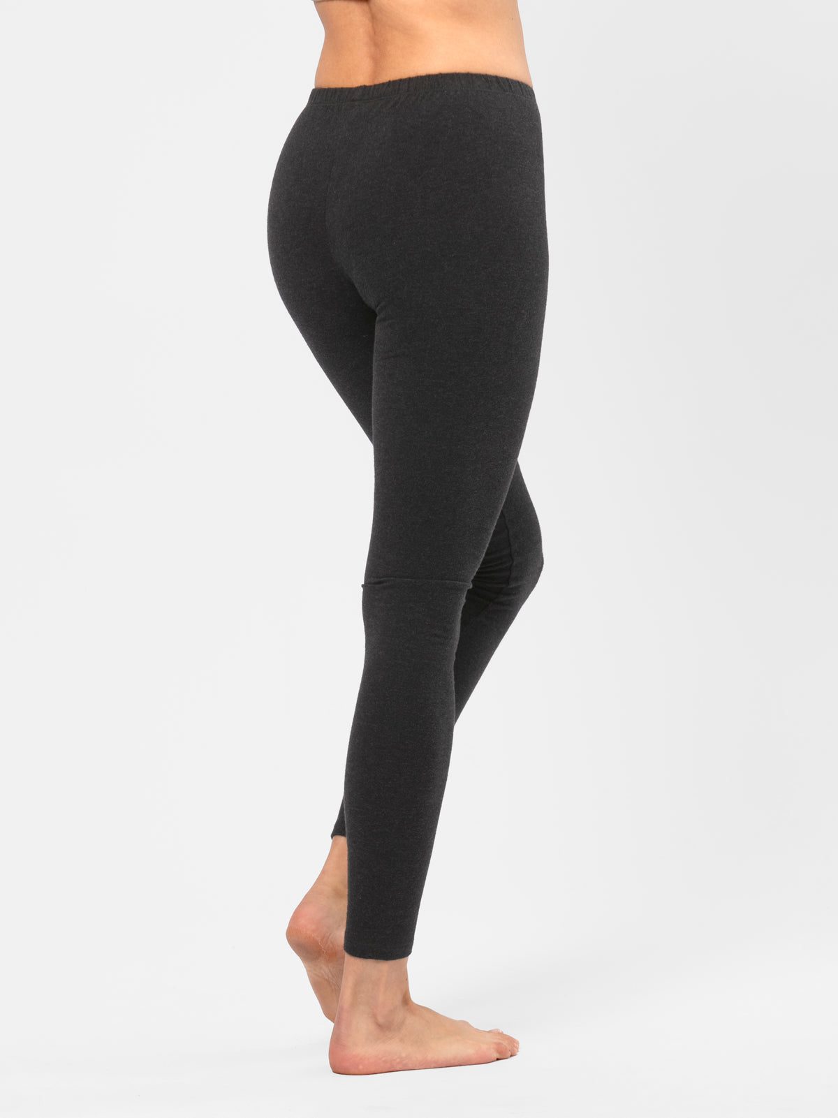 Legginsy Hot Touch z wąską gumką w pasie Key – szary melanż