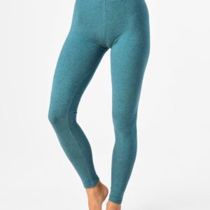 Legginsy Hot Touch z wąską gumką w pasie Key – turkusowy melanż