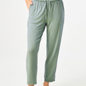 Lekkie spodnie modal & wełna merino – 3 sploty Key – zielone