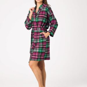 Szlafrok damski flanelowy 100% bawełny Key