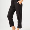 Lekkie spodnie modal & wełna merino – 3 sploty Key – czarne