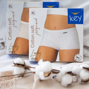 Szorty żakardowe Key – beżowe